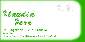 klaudia herr business card